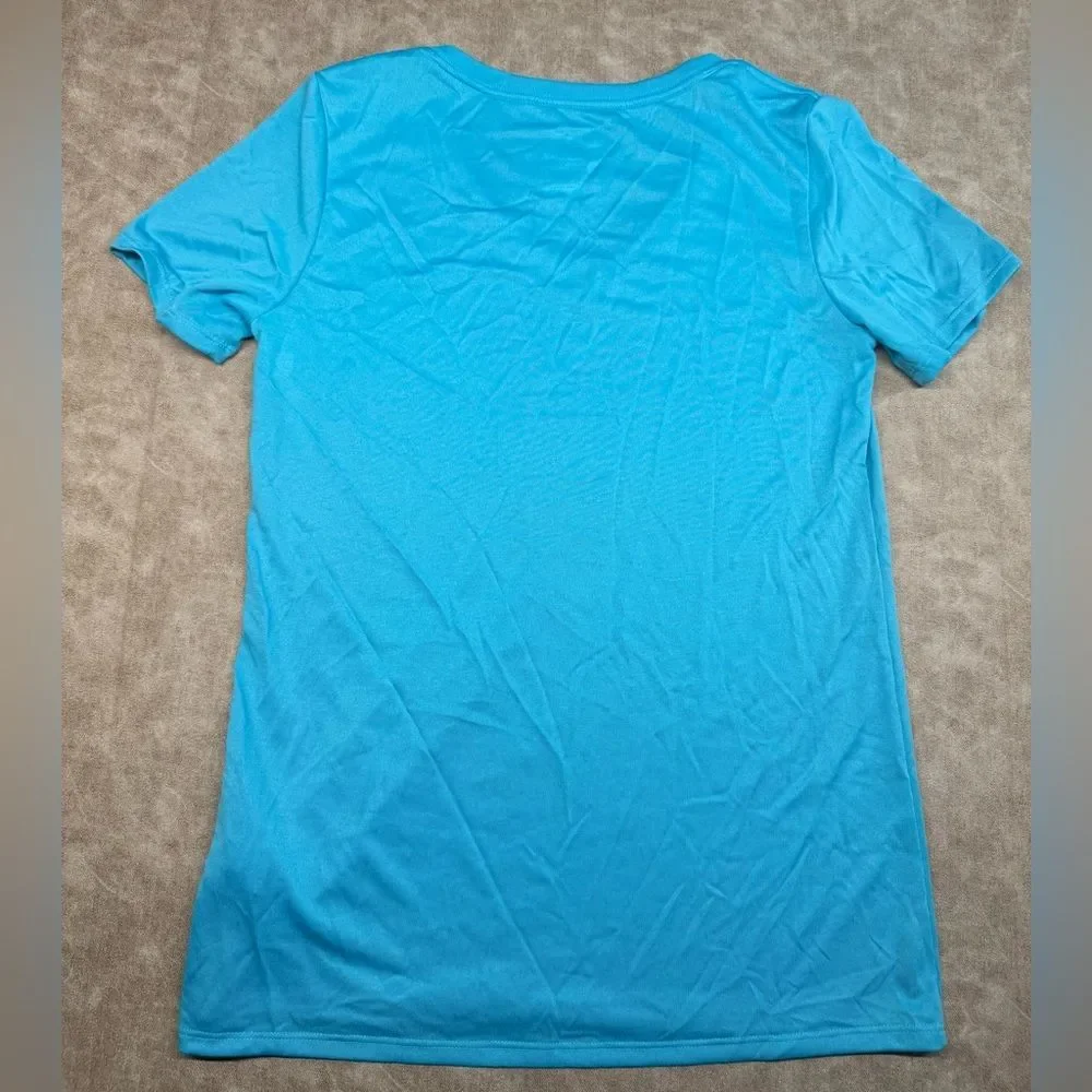 Nike Women's Dri-Fit Court Short Sleeve Tennis T-Shirt, Blue MEDIUM M - Picture 5 of 5